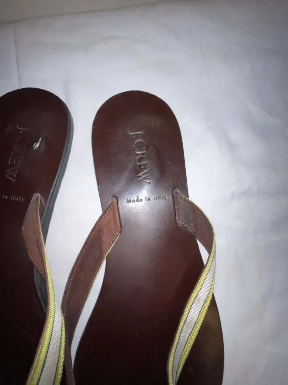 J.Crew Italian Leather Thong Sandals Size 8 Made in Italy